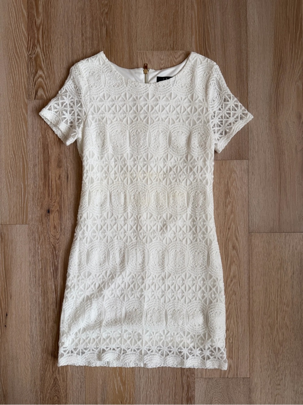Lulus White Lace Short Sleeve Minidress